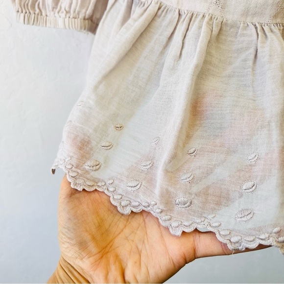 Masscob CATARINA - White Loose-fit cotton blouse with round neck Small - Picture 9 of 16